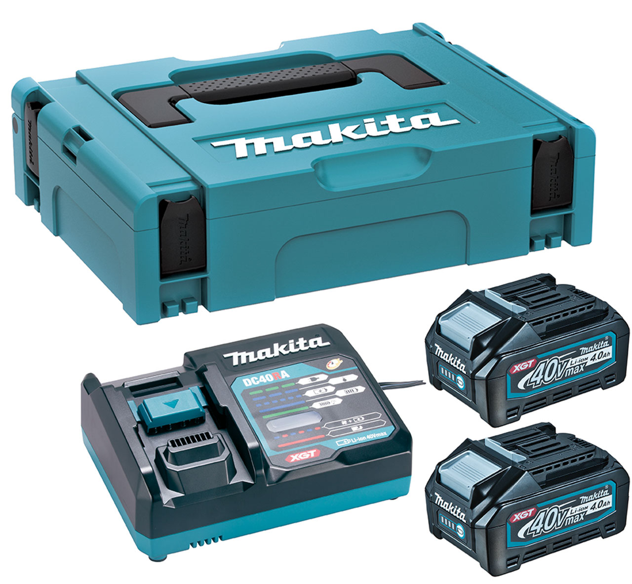 MAKITA Power Source-Kit 40V max. 2x 4,0Ah Akkus + Schnellladegerät im Makpac MAKITA Power Source-Kit 40V max. 2x 4,0Ah Akkus + Schnellladegerät im Makpac