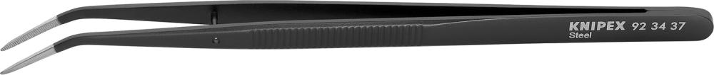 KNIPEX Pinzette Präzision spitz gebogen 155mm schwarz
