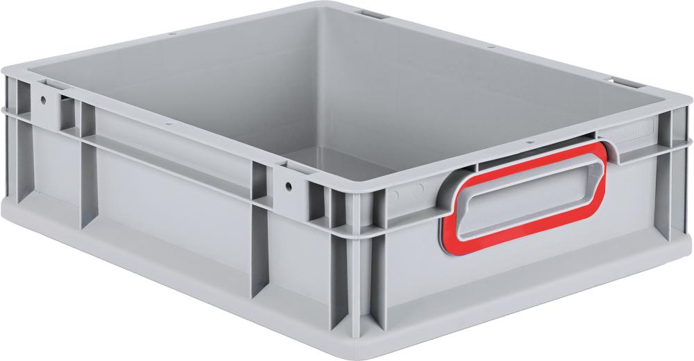 ALLIT EuroBox 412 Griffe geschl.,grau/rot BxTxH 400x300x120