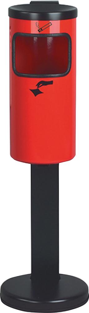 Abfall-Ascher Rondo rot mit Standfuß Abfall-Ascher Rondo rot mit Standfuß