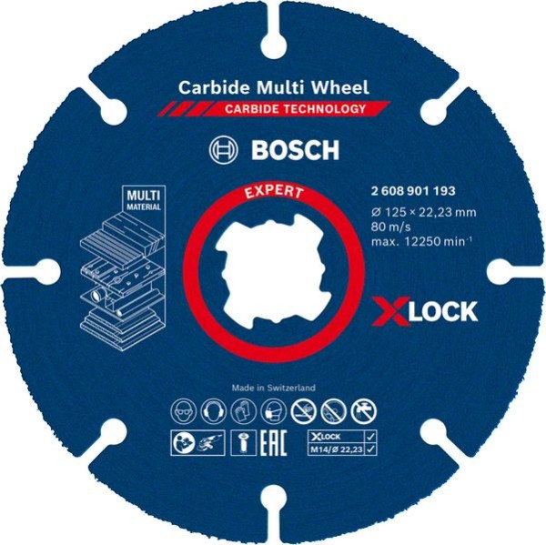 BOSCH EXPERT Carbide Multi Wheel X-LOCK Trennscheibe, 125 mm, 22,23 mm