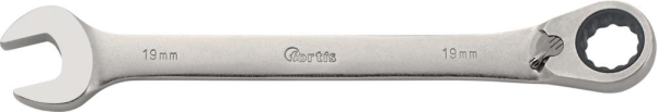 FORTIS Maulschlüssel mit Ringratsche 19mm umschaltbar