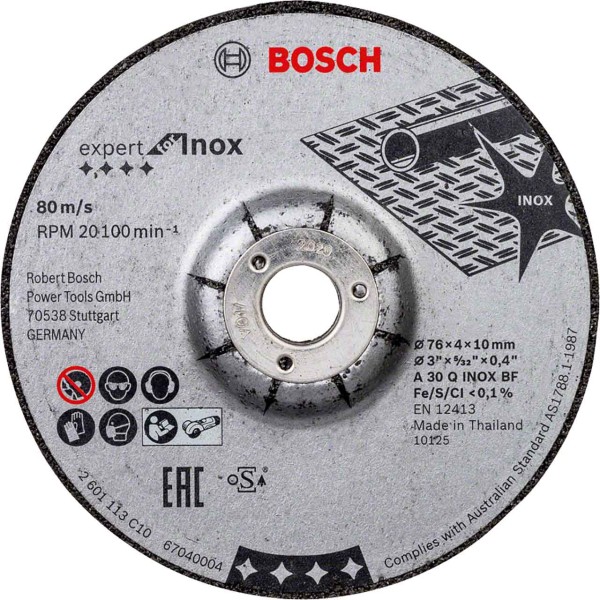 BOSCH Expert for Inox 2 Stck. x 76 x 4 x 10 mm Schruppscheibe