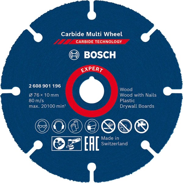BOSCH EXPERT Carbide Multi Wheel Trennscheibe, 76 mm, 10 mm