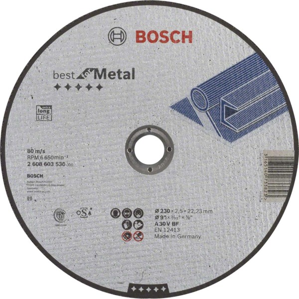 BOSCH Trennscheibe gerade Best for Metal A 30 V BF, 230 mm, 2,5 mm