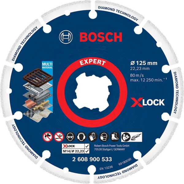 BOSCH X-LOCK Diamant-Metallscheibe 125 x 22,23 mm