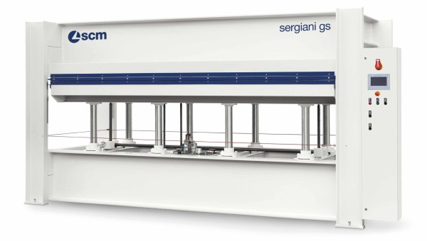 SCM Hydraulische Heizplattenpresse Sergiani GS 4/60 25-13 PE (4 Zylinder D.70 mm - 60 ton. - 2500x1300mm Tische)