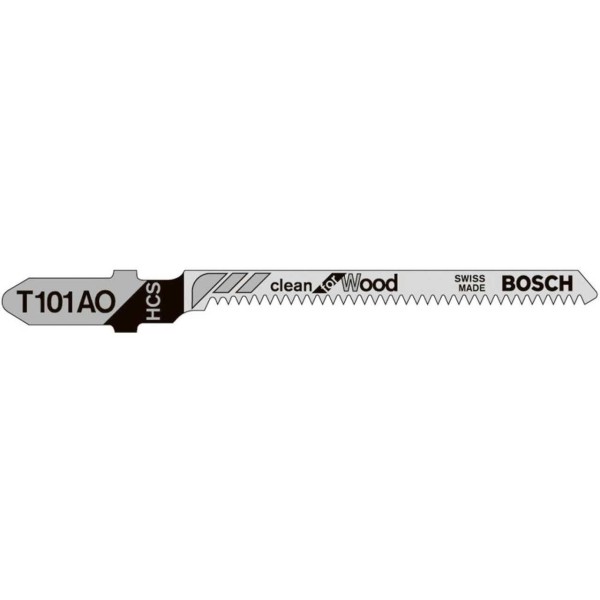 BOSCH Stichsägeblatt T 101 AO Clean for Wood, 5er-Pack